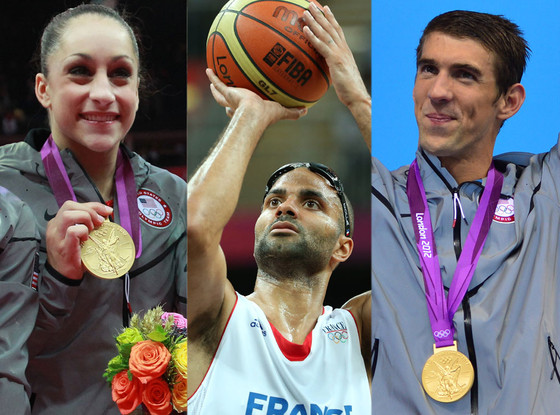 Michael Phelps, Tony Parker, Jordan Wieber Michael Phelps, Tony Parker, Jordan Wieber